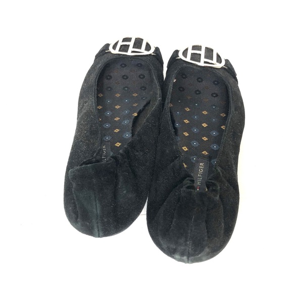 Tommy Hilfiger Black Suede Ballet Flats - Picture 3 of 4